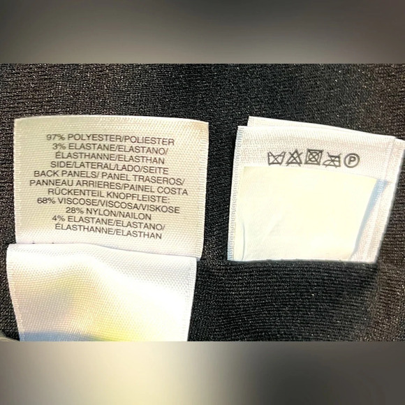 Anne Klein sleeveless graphic rouched blouse, zip back, size XL - Picture 6 of 8